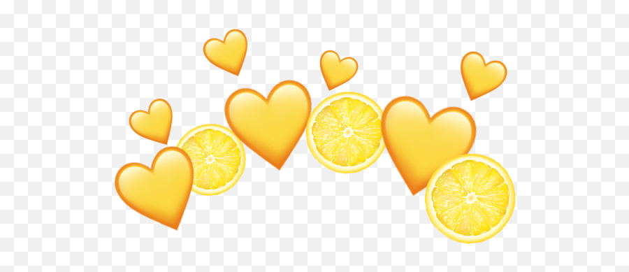 Lemons - Transparent Yellow Heart Crown Emoji,Lemon Emoji Png