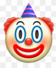 Emoji Clown Party Funny Hat Sticker - Clown Face,Boi Emoji