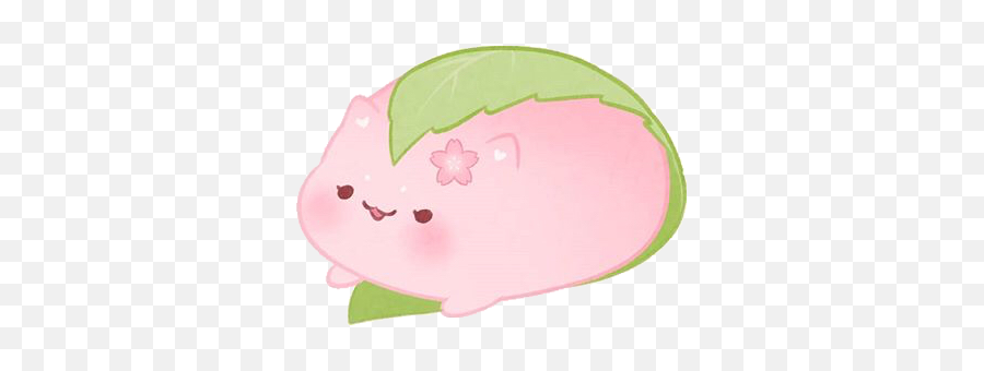Sakura Mochi Japanesefood Sticker By Pinkskyy - Pig Emoji,Mochi Emoji