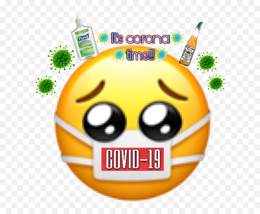 Corona Covid19 Coronavirus Sticker - Emoji Iphone Corona Virus,Emoji Designs