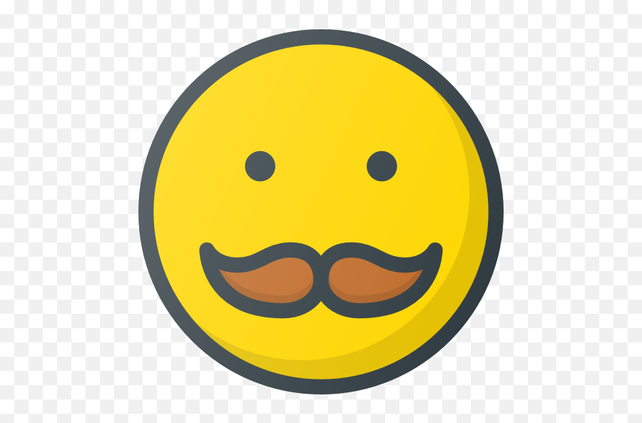 Mustache - Emoticon Emoji,Mustache Emoticon
