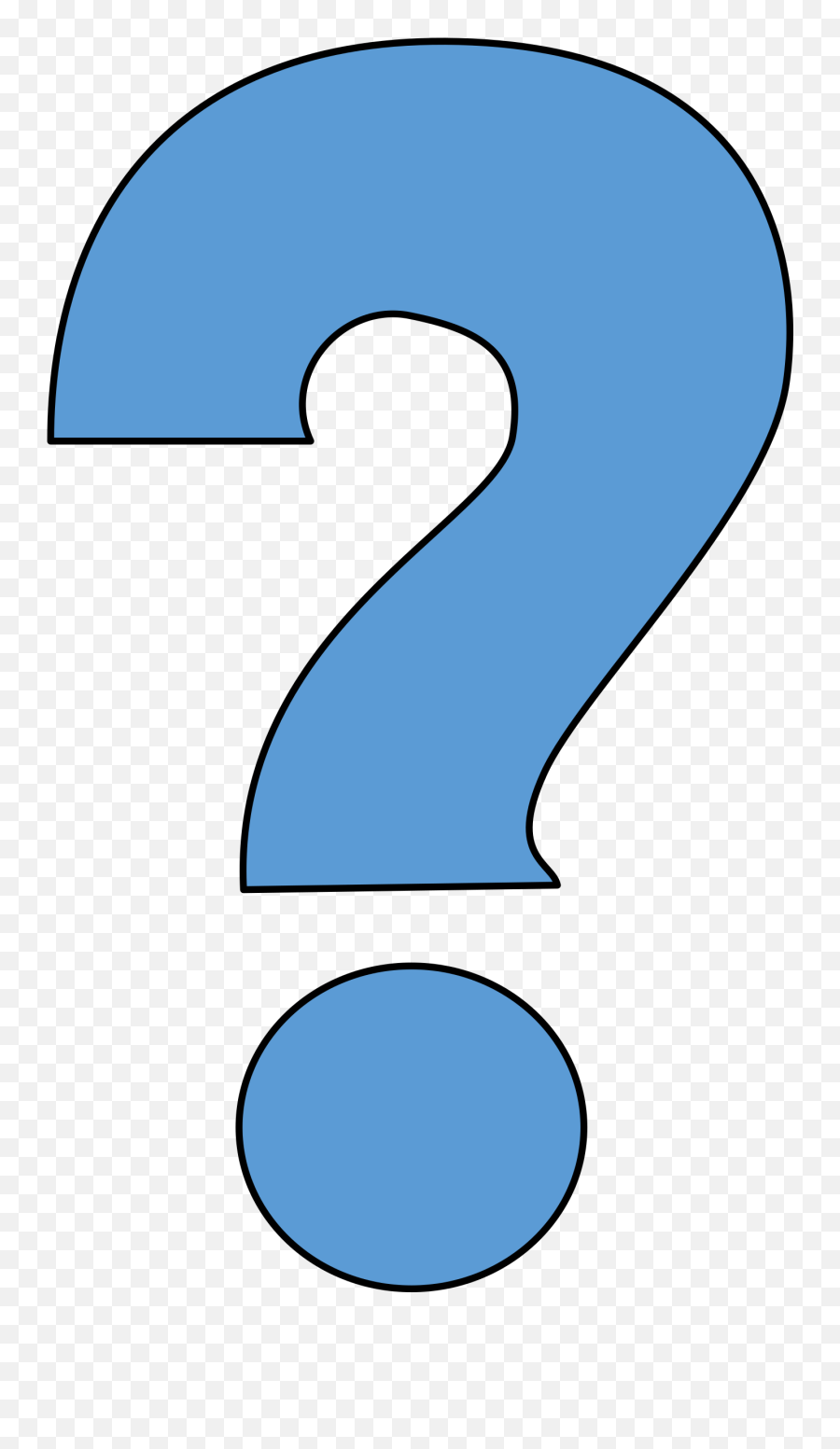 Question Mark Clipart Bubble Letter - Question Mark In Blue Clipart Emoji,Question Mark Emoji Png