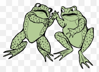 Frogs Green Grey Amphibians Animals - Clip Art Emoji