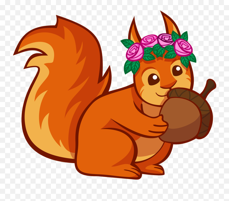 Free Cartoon Squirrel Png Download Free Clip Art Free Clip - Squirrel Acorn Clip Art Emoji,Squirrel Emoji