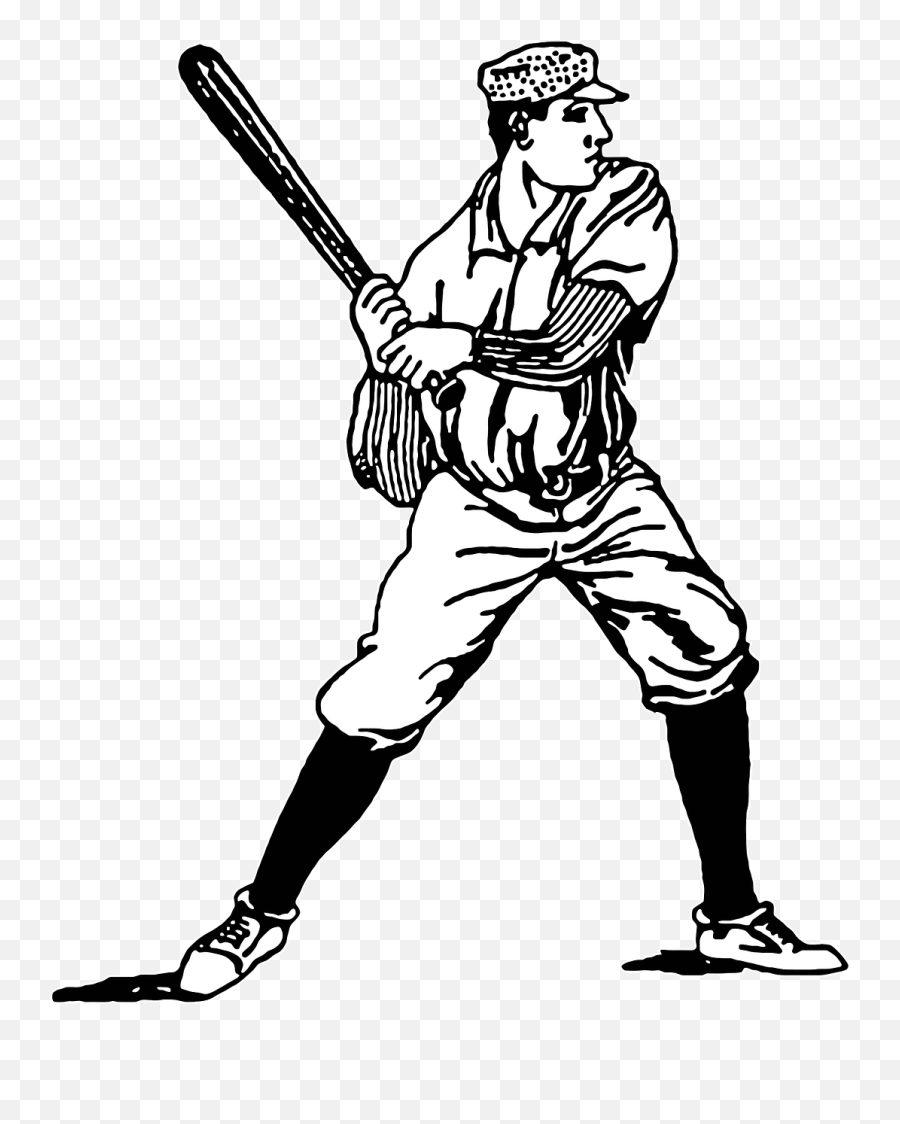 Athlete Athletics Baseball Boy Exercise - Baseball Player Vintage Drawing Emoji,Pro Soccer Emojis
