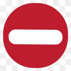 Emojione1 26d4 - Circle Emoji,B Emoji