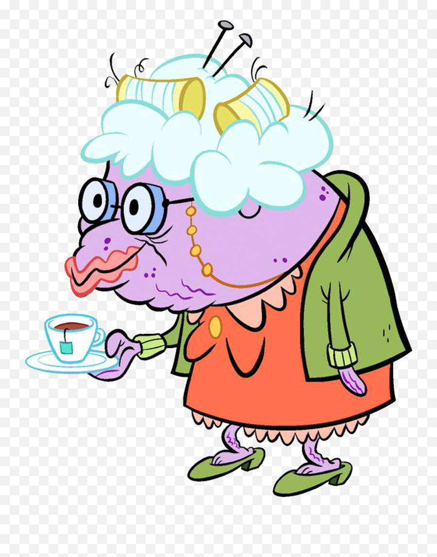 Grandma Clipart White Hair Grandma - Spongebob Squarepants Emoji,Crutches Emoji
