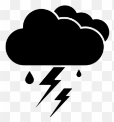 Thunderstorm Clouds Free Vector Icons - Thunderstorm Clipart Black And White Emoji,Black Cloud Emoji