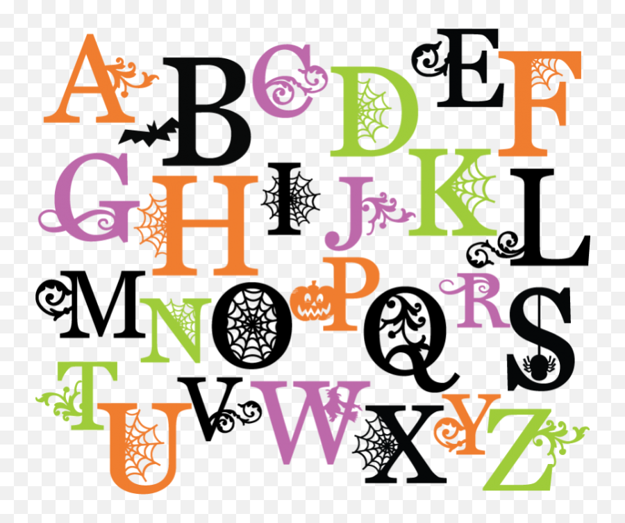 Printable Clip Art Letters Png Files - Halloween Letter Clipart Emoji,Emoji Alphabet Letters