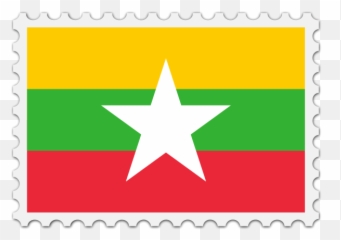 Myanmar Flag Stamp - Japan Flag And Myanmar Flag Emoji,Colombia Flag Emoji