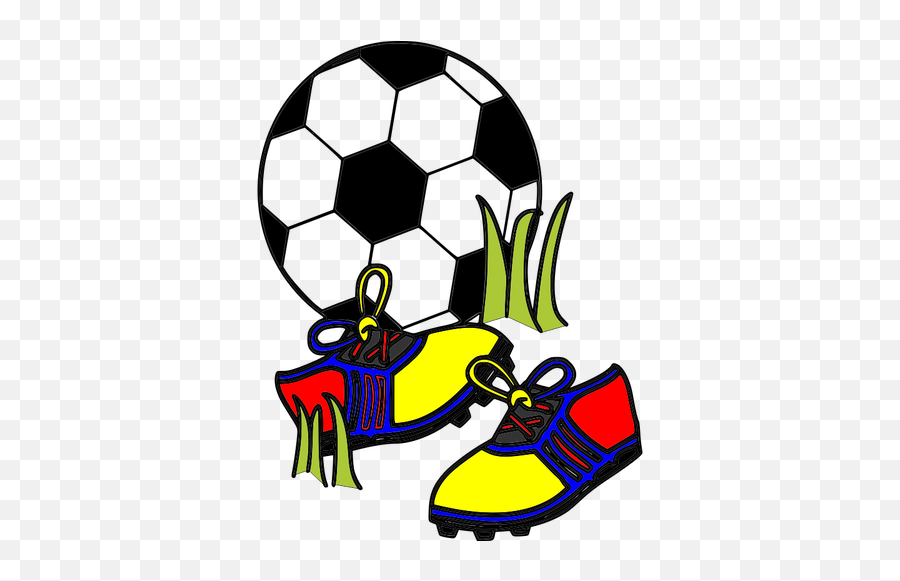 Soccer Ball And Sneakers Vector - Fun Coloring Soccer Pages Emoji,Soccer Goal Emoji