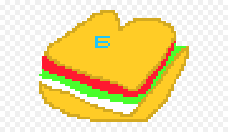 Tomato Lettuce Ranch Sandwich - Terraria King Slime Pixel Art Emoji,Sandwich Emoticon