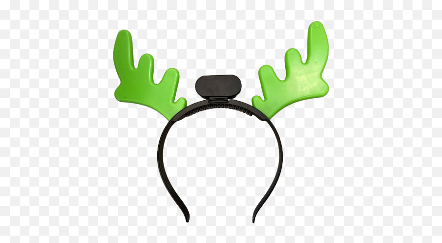Green Light Up Reindeer Headband Each - Clip Art Emoji,Deer Emoji