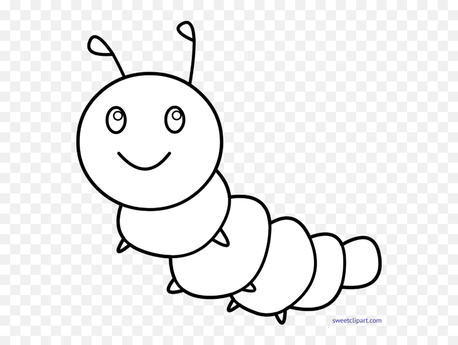 Caterpillar Clipart Lineart - Caterpillar Clipart Black And White Emoji,Caterpillar Emoji
