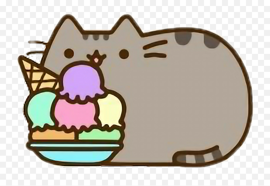 Pusheen Cat Tomcat Picture Art - Pusheen Cat Ice Cream Emoji,Pusheen The Cat Emoji