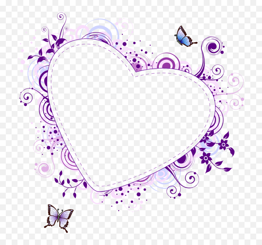 Download Free Png Purple Border Frame Free Download - Dlpngcom Transparent Love Purple Heart Emoji,Purple Emoji Meaning