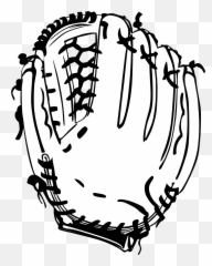 Free Softball Black And White Clipart Download - Baseball Glove Emoji