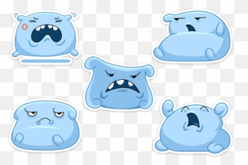 Download Set Of Stickers Pillow Vk Free - Clip Art Emoji,Blue Emoji Pillow