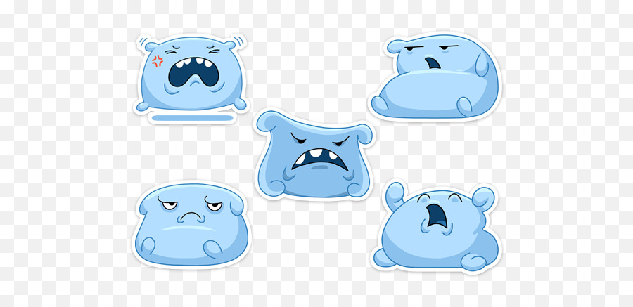 Download Set Of Stickers Pillow Vk Free - Clip Art Emoji,Blue Emoji Pillow