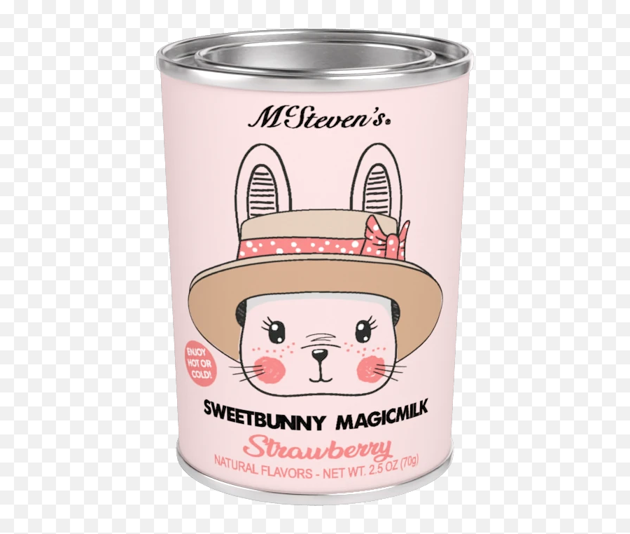 Magic Milk Mixer - Sweet Bunny Strawberry 25oz Oval Tin Tin Emoji,Redneck Emoji