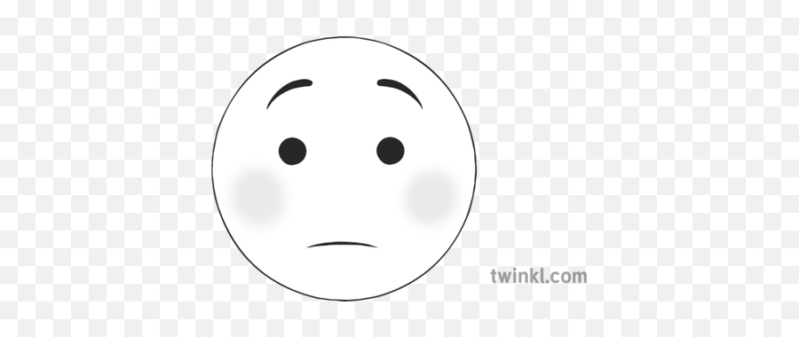 Embarrassed Emoji General Blushing Emotions Icons Reaction - Embarrassed Emoji Black And White,Yum Emoji