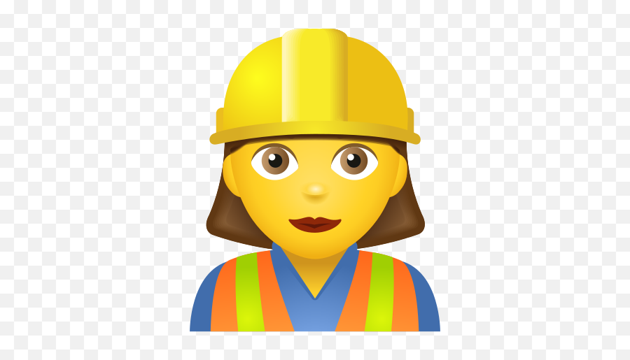Woman Construction Worker Icon - Cartoon Emoji,Fingers Crossed Emoji Android