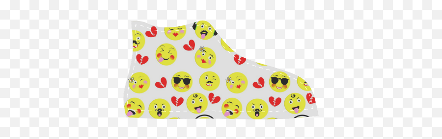 Emoji Fashion Cute Patterned Shoes High - Throw Pillow,Cute Emoji Outfits