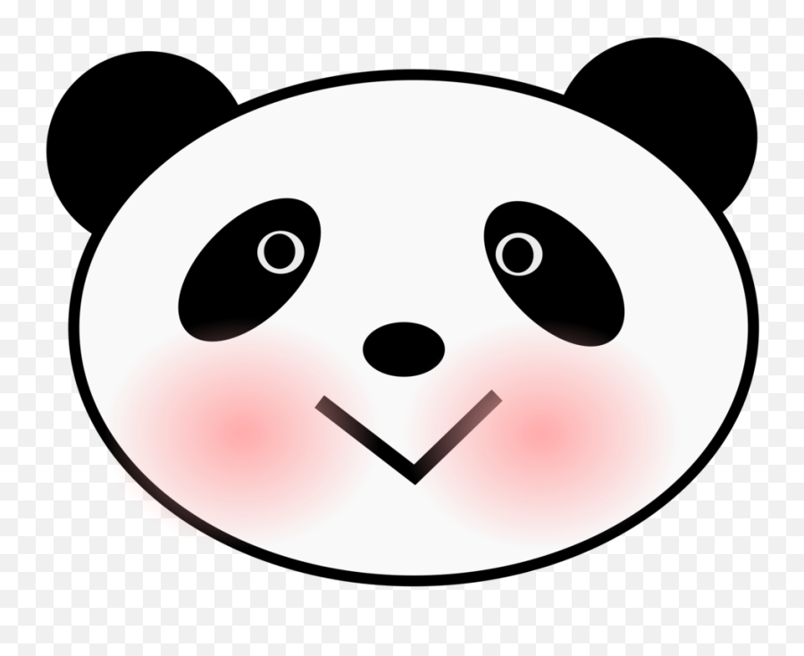 Red And Black Bear Face Logo - Kepala Panda Png Emoji,Bear Emoticon