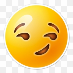 Sly Sneaky Happy Emoji Emoticon Face - Discord Smirk Emoji,Sly Emoji ...