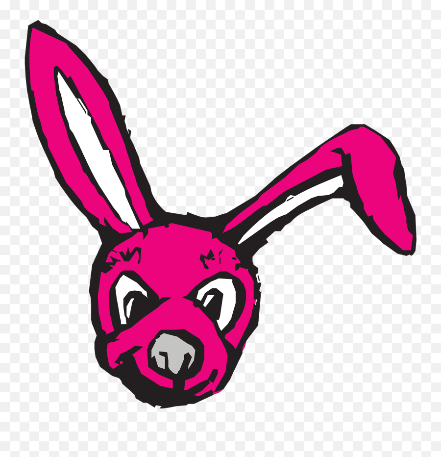 Bunny Head Red Animal Ears - Scary Bunny Clip Art Emoji,Woman With Bunny Ears Emoji
