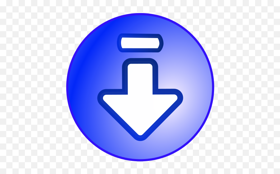 Blaupfeil Rund Ab Dash - Circle Emoji,Dash Symbol Emoji