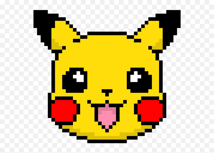 Png Emoticon Art Pikachu Yellow - Easy Pikachu Pixel Art Emoji,Pokeball Emoticon