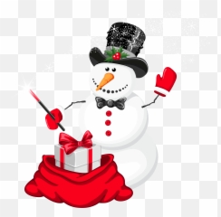 Clipart Snowman Kiss Transparent - Christmas Png Emoji