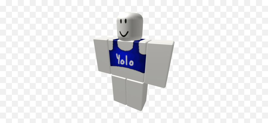 Tanktop Girl Blue Yolo - Roblox White Skin Color Emoji,Yolo Emoticon