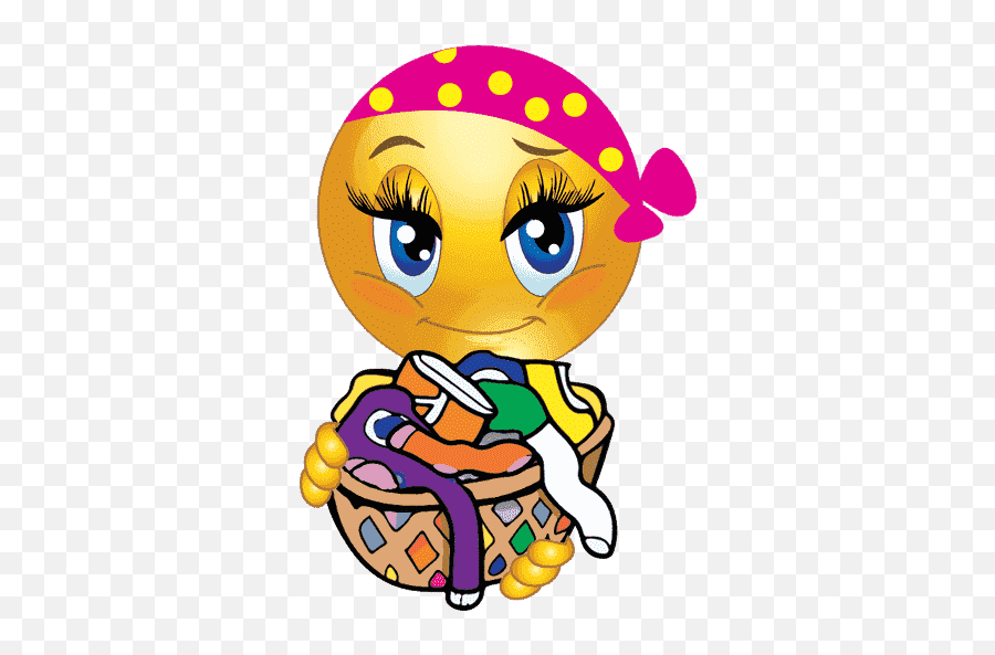 Girly Emoji Stickers For Whatsapp - Dirty Clothes Clipart,Girly Emoji