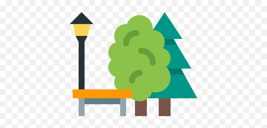 Park With Street Light Icon - Illustration Emoji,Park Emoji