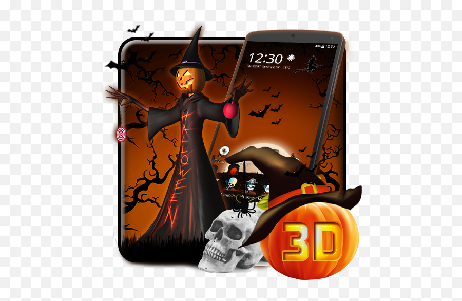3d Halloween Pumpkin Night Theme - Apps On Google Play Poster Emoji,Where Is The Pumpkin Emoji On The Keyboard