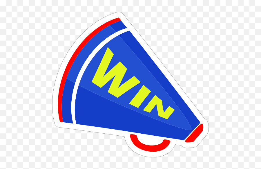 Win Megaphone Cheerleading Sticker - Clip Art Emoji,Megaphone Emoji