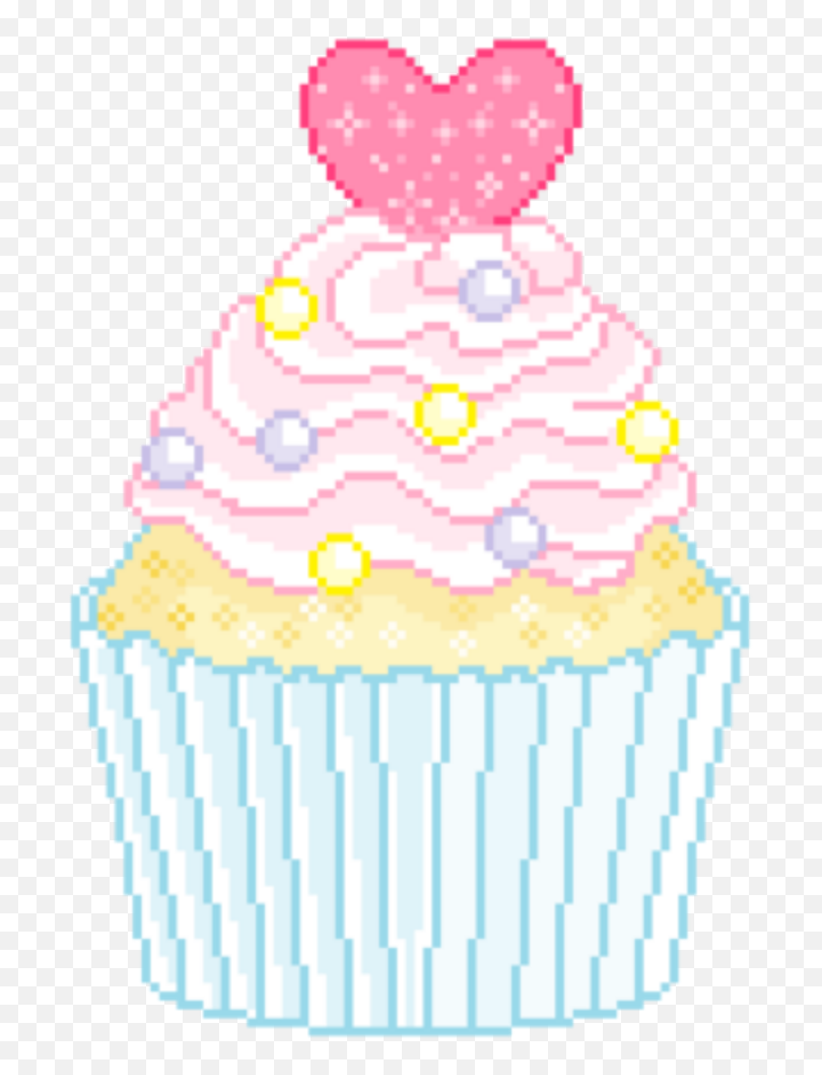 Muffin Cupcakes Pixel - Sticker By Showy Cupcake Emoji,Cupcakes De Emojis