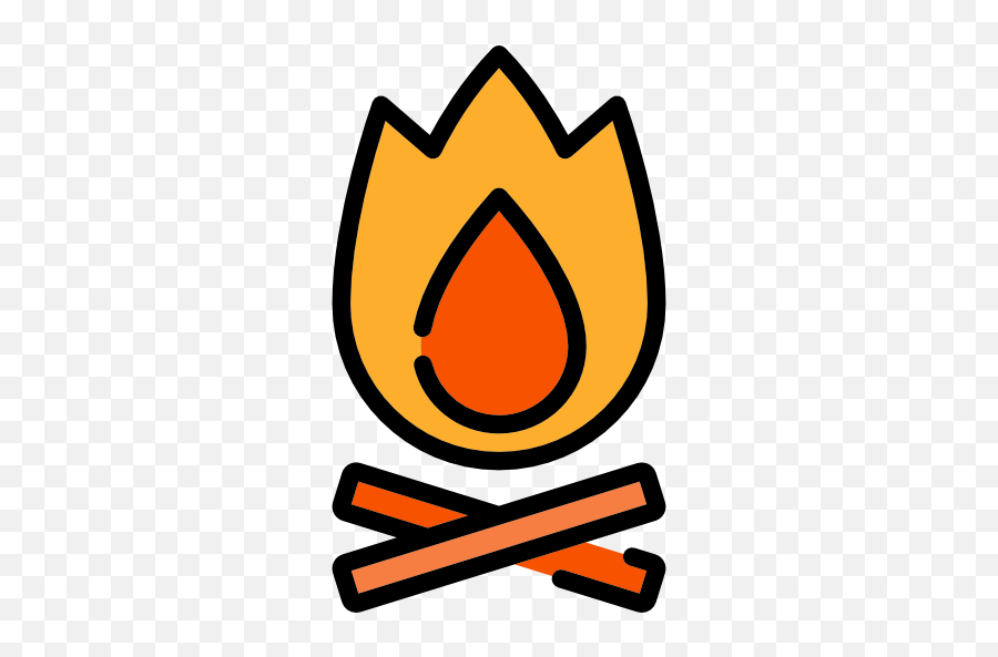 Burn Flame Nature Bonfire Hot Camping Campfire Icon - Icon Emoji,Flame Emoticon