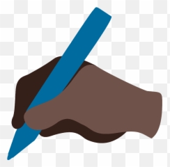 Writing Hand Emoji Clipart -