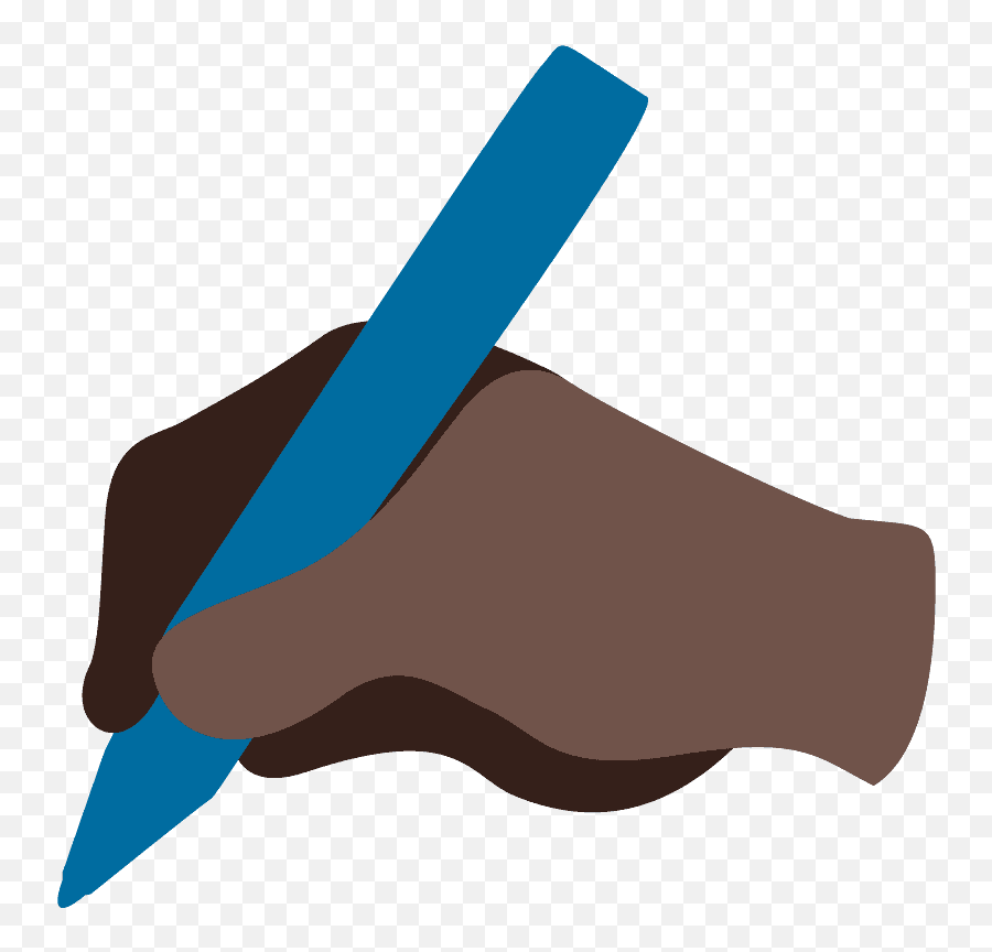 Writing Hand Emoji Clipart - Emoji,Emoji Writing