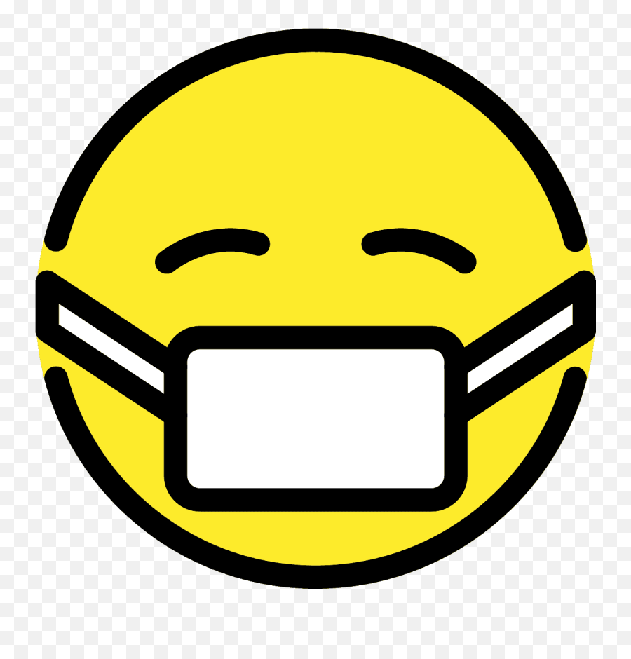 Face With Medical Mask Emoji Clipart - Face Mask Emoji Svg,Medical Emojis