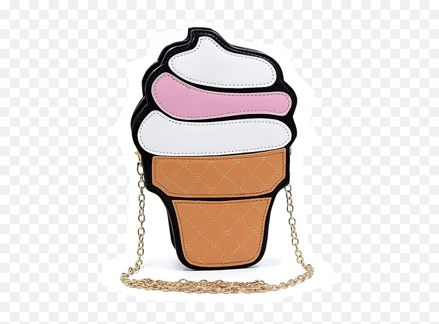 Cream Clipart Ice Scream - Budalaa Fashion Women Bags Bolso En Forma De Cupcake Emoji,Emoji Crossbody Bag