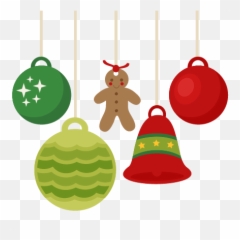 Christmas Ornaments Flat Design Png Min - Cute Clipart Emoji