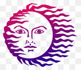 Sun Face Symbol Abstract Design - Blowing In The Wind Drawing Emoji