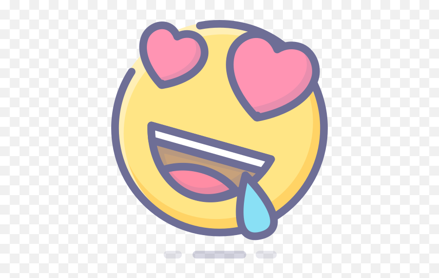 Emoji Emoticon Eyes Face Heart Smiling Free Icon Of Emotion - Cara De Corazon Emoji,Emoji Heart