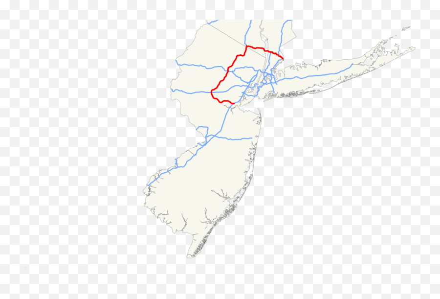Nj - Interstate 287 Map Emoji,New Jersey Emoji