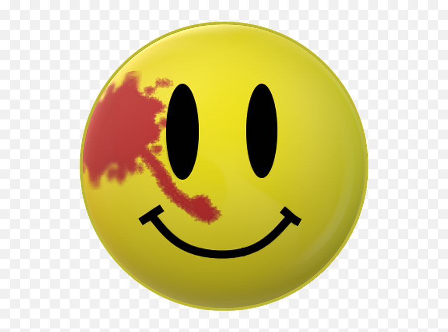 Watchmen Smiley Blood - Simbolo Do Comediante Emoji,Sword Emoji