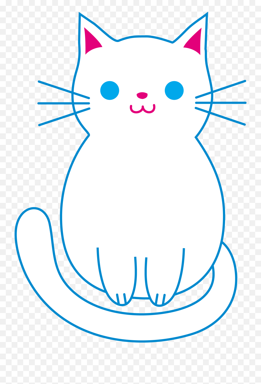 Cute White Cat - Cat Clipart No Background Emoji,Cute Cat Emoticons